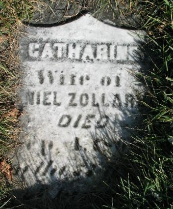 Catharine Zollars tombstone